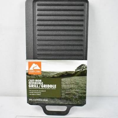 Ozark Trail Small Cast Iron Griddle, Reversible - New