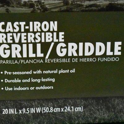 Ozark Trail Small Cast Iron Griddle, Reversible - New
