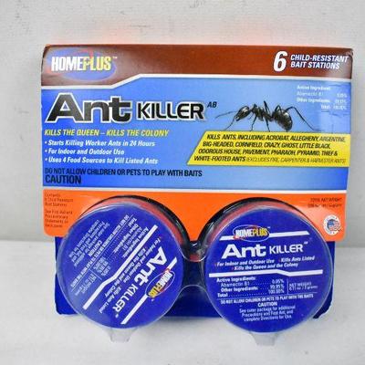 12 Total, Home Plus Indoor/Outdoor Ant Killer Metal Bait Station - New