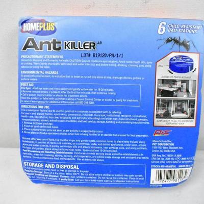 12 Total, Home Plus Indoor/Outdoor Ant Killer Metal Bait Station - New