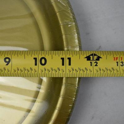 Gold Deep Paper Plates, Heavy Duty 11.5 inches, 3 packs of 10 = 30 total - New