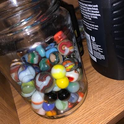 Jar of assorted Marbles