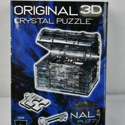 Original 3D Crystal Puzzle: Black Treasure Chest - New