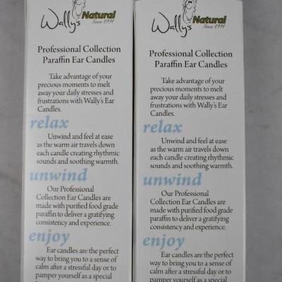 Wally's Natural Unscented Professional Collection Ear Candles, 4 Total - New