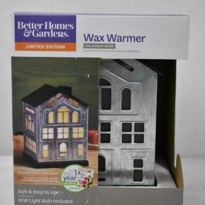 Better Homes & Gardens Full Size Wax Warmer, Galvanized House - New