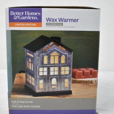 Better Homes & Gardens Full Size Wax Warmer, Galvanized House - New