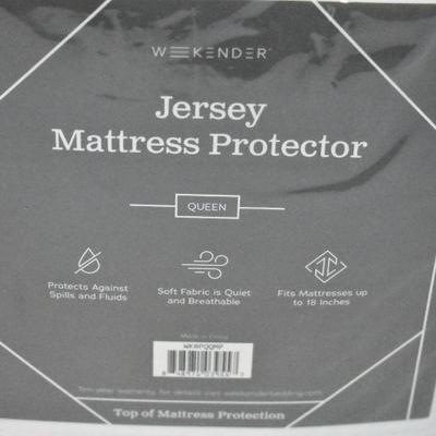Queen Size Jersey Mattress Protector by Weekender - New
