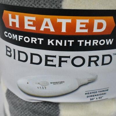 Comfort Knit Fleece Heated Electric Throw Blanket, 62x50