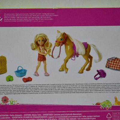 Barbie Club Chelsea Doll and Horse Sweet Orchard Farm - New