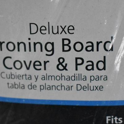 Mainstays Deluxe Iron Board Cover and Pad, Gray & White - New