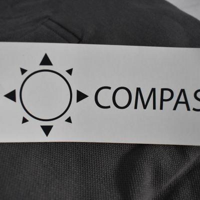 Compass Men's Gray Polo Shirt, Dark Gray Size XXL - New