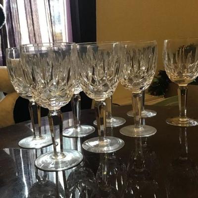 Waterford Lismore Wine Goblets x 8