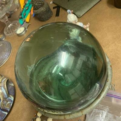 Vintage Blown Glass Fishing buoy, witches globe