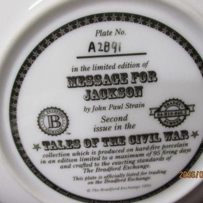 Lot 127 - Bradford Exchange Plate - Message For Jackson