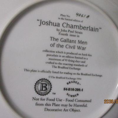 Lot 132 - Bradford Exchange Plate - Joshua Chamberlain