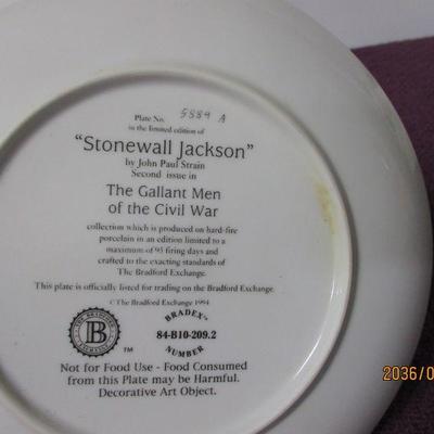 Lot 134 - Bradford Exchange Plate - Stonewall Jackson