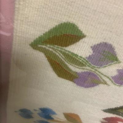 Antique Woven Tapestry Framed