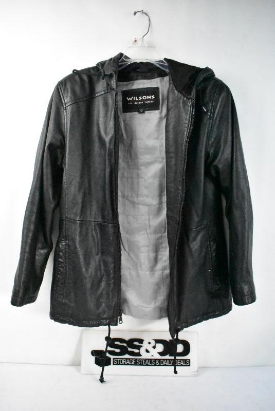 Black Leather Jacket by Wilsons Leather Experts, Women's Size Medium, No  Belt | EstateSales.org