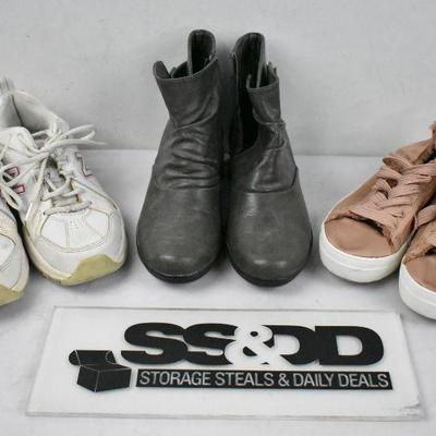 3 pairs of Women's Shoes. New Balance, Easy Street, Rock & Candy, Size 9.5-10