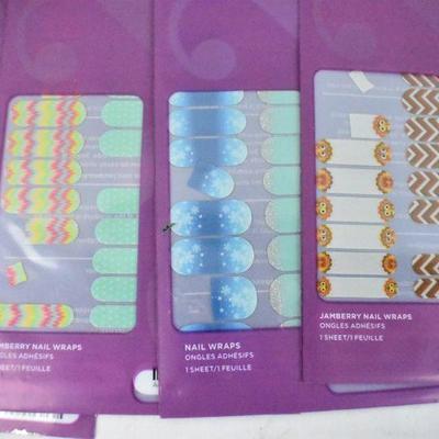 Jamberry Heater and Nail Polish Wraps & Decals Lot (incomplete sets)