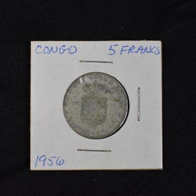 1956 Congo 5 Francs and 1967 Congo 1 Likuta