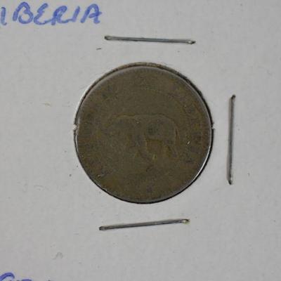 1972 Liberia 5 Cents, 1975 Liberia 10 Cents, and 1975 Liberia 25 Cents
