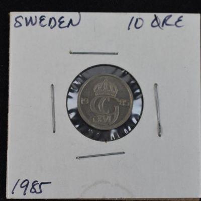 1969 Sweden 50 Ãƒâ€“re, 1981 Sweden 1 Krona, and 1985 Sweden 10 Ãƒâ€“re