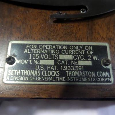Seth Thomas electric and chime wind clock