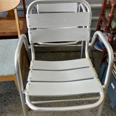 Lot 13 Retro Aluminum Chairs (2)