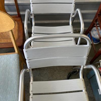 Lot 13 Retro Aluminum Chairs (2)