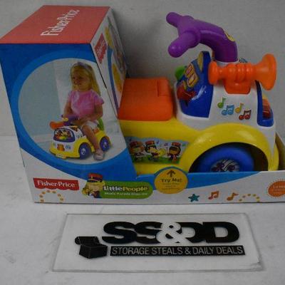 Fisher Price Little People Music Parade Ride-On, Plays 5 Marching Tunes - New