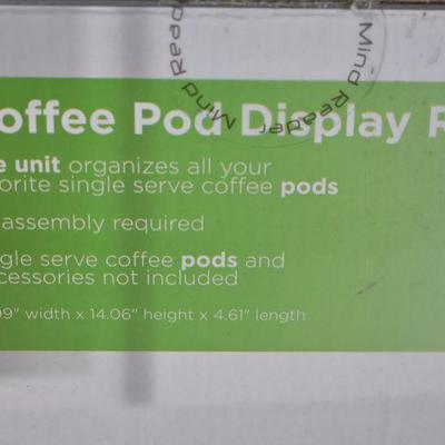 50 Capacity 2 Sided K-Cup Single Serve Coffee Storage Organizer, Black - New