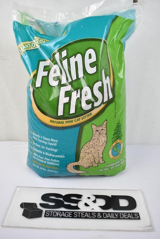 Feline Fresh Natural Pine Cat Litter, 20 Pounds New