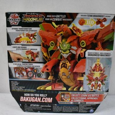 Bakugan, Dragonoid Maximus 8-Inch Transforming Figure with Lights & Sounds - New