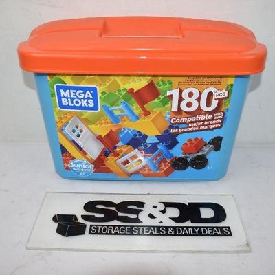 Mega Bloks Mini Bulk Large Tub, Multi-Colored with 180 Pieces - New