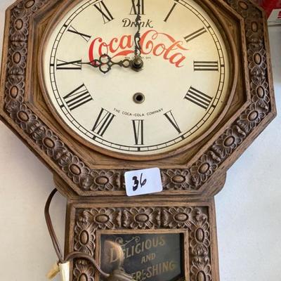 Lot 36 Coca Cola Wall Clock