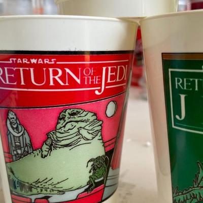 Lot 39 Return of the Jedi Star Wars Plastic Drinking Cups set of 8