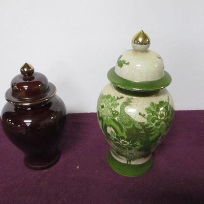 Lot 117 - Ginger Jar Vase With Lid Porcelain 