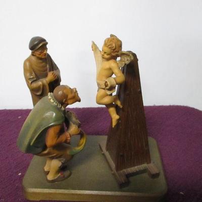 Lot 142 -  Anri Wood Carved Figures & Kuolt Angel