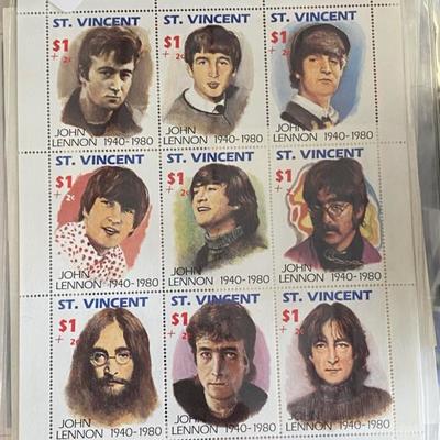 Lot 92 Beatles Collector Stamps