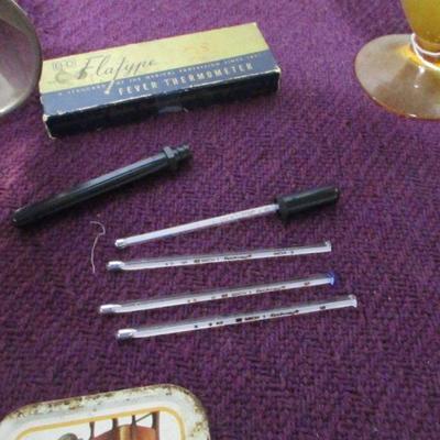 Lot 159 - Various Items - Miners Lamp - Thermometers 