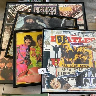 Lot 99 Framed Beatles Posters/Pictures (4)
