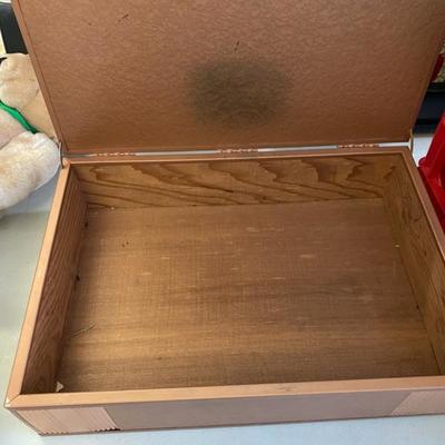 Lot 110 Metal and Wooden Box (empty)