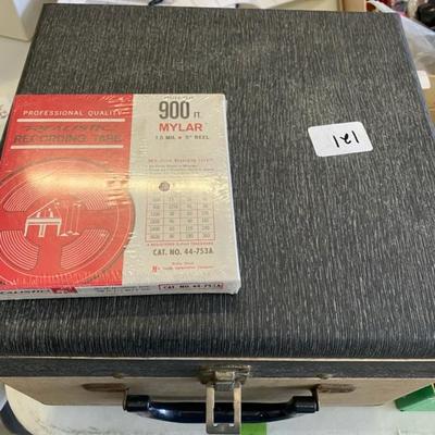 Lot 122 Recorder and Tape