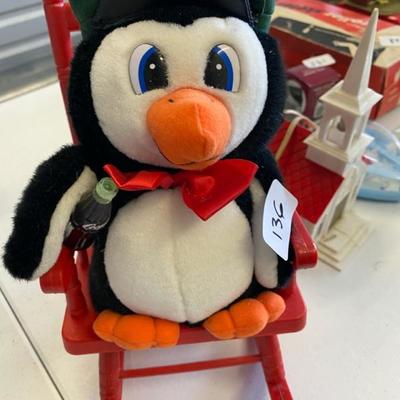 Lot 136 Coca Cola Penguin in rocking chair