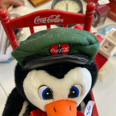 Lot 136 Coca Cola Penguin in rocking chair