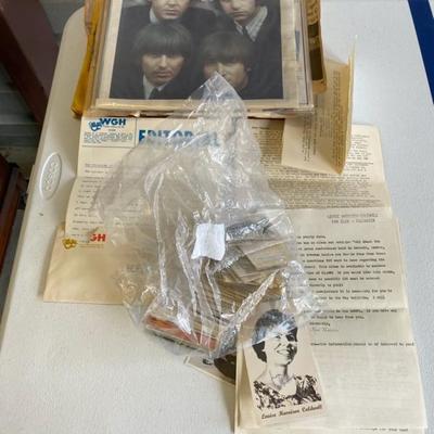 Lot 161 Beatles Newspaper Clippings and Fan Club Letters