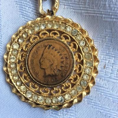 1903 Indian head penny necklace