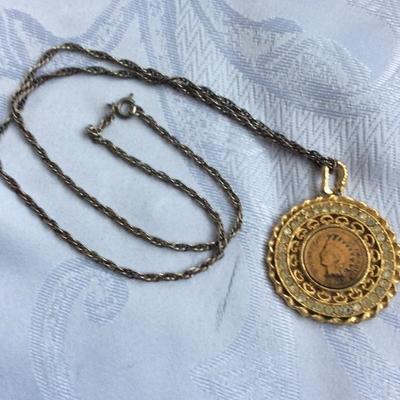 1903 Indian head penny necklace