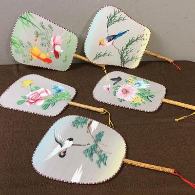 Lot #29 Chinese Hand painted silk Fans 